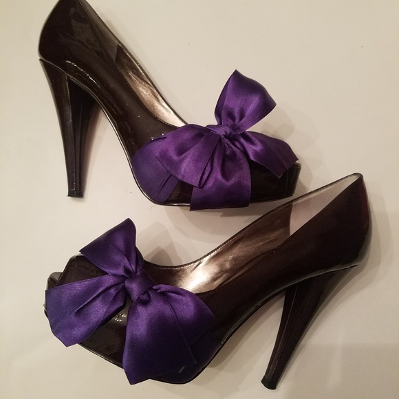 plum peep toe shoes